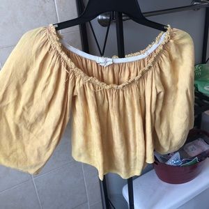 Yellow crop top